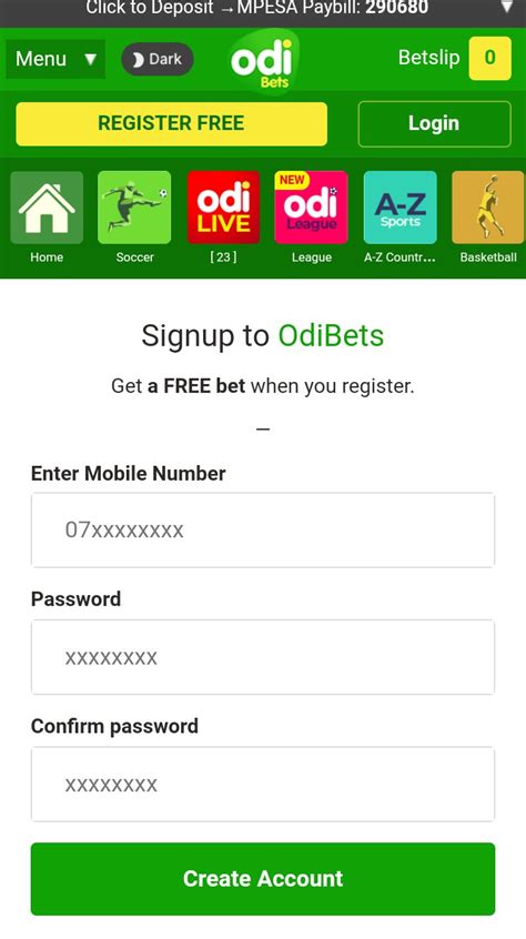odibet login & register